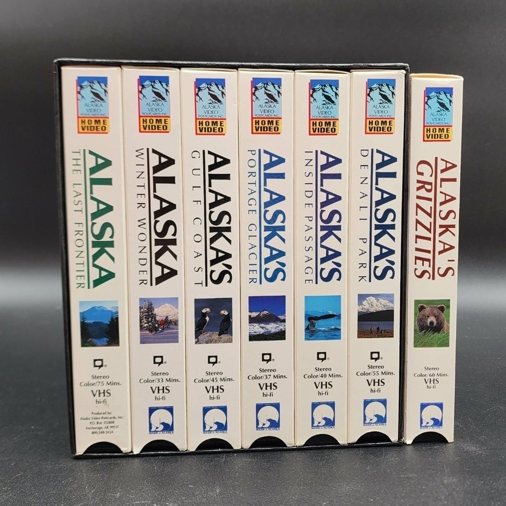 Alaska Video Postcards VHS Set Documentary Nature Wildlife 7 Tape Lot - Picture 1 of 3